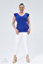 Plus Size New Season Flexible Comfort Model Shoulder Embossed Standard Size Sleeveless Knitted Knitwear Blouse - 8