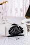 Oyster Motif Desktop Decorative Napkin Holder Towel Holder Black (SIZE:12 X 9) - 3
