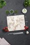 Glass Cutting Board - Glass Cutting Board |   White Flower - Gold |   29cm X 34cm - 5