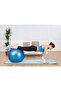 10 mm Pilates Mat, 55 cm Corded Fabric Pilates Ball + Resistance Band with Foam Handle Pilates Set - 3