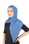 Viscose Fabric Practical Ready Scarf Turban Shawl - St101 Denim Blue - 2