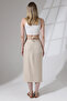 Zippered Summer Linen Skirt - 5