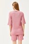 Women's Dried Rose Bottom Short Tights Top Loose Blouse Set TKM-19000200 - 6
