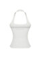 Beyaz Fitted/Vücuda Oturan Esnek Örme Bluz TWOSS24BZ00492 - 8