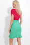 Women's Fuchsia Shoulder and Side Draped Dageje Collar Buzzy Blouse ALC-X11940 - 4