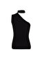 Siyah Choker Yaka Fitted/Vücuda Oturan Esnek Örme Bluz TWOSS24BZ00507 - 8