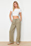 Haki More Sustainable %100 Tencel™ Beli Lastikli Yüksek Bel Jeans TWOSS24JE00203 - 5