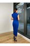 Trend Esinty Women's Stone Detailed Brooched Sleeveless Evening Dress (Coloured) - 2