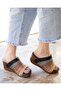 Orthopedic Wedge Heeled Leather Slippers 11472 - 2