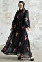 Leaf Pattern Embroidered Dress - Red - 5