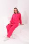 Women's Hijab Summer Trench Trousers Bottom Top Double Linen Set - Fuchsia - 3