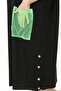 Women's Plus Size Black Mesh and Ornamental Button Detailed Relaxed Fit Dress 65N37859 - 3