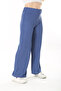 Women's Large Size Indigo Elastic Waist Wrap Pants 65N37888 - 6
