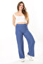 Women's Large Size Indigo Elastic Waist Wrap Pants 65N37888 - 2