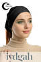 Practical Long Pipe Bonnet Hijab Bonnet Ready to Install Pipe Bonnet Bandana Wide Hair Band Plain Black