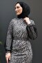 Farah Black Hijab Evening Dress - 5