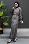 Farah Black Hijab Evening Dress - 4