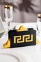 Labyrinth Motif Desktop Decorative Napkin Holder Towel Holder Black (size:15 X 11) - 2