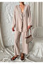 Mink Beaded Kimono Linen Set