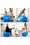10 mm Pilates Mat, 55 cm Corded Fabric Pilates Ball + Resistance Band with Foam Handle Pilates Set - 5