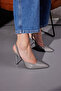 Zuri Gray Matte 10 cm Women's Stiletto, High Heels - 5