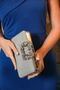 Silver Glitter Women's Flower Motif Cover Detail Evening Dress Evening Bag - 6