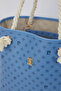 Blue Women's Beach Bag - Shoulder Bag 05PO24Y1864 - 3