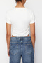 White Ribbon Detailed Regular Knitted T-Shirt TEDSS24TS00026 - 3