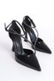 Black Women's Heeled Stiletto Shoes - Evening Dress - 2