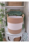 Jute Wicker Bathroom Dirty Toy Basket Organizer Flower Pot Organizer