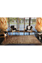 Traditional Woven Base Rug in Modern Diamond Brown Colors Miravip500 - 3