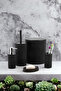 Modern and Stylish Bathroom Set of 5, Liquid and Solid Soap Dispenser, Toothbrush Holder, Dustbin, Toilet Bowl Brush - 2