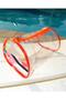 Brush Pattern Hand Held Large Size Orange Transparent Holiday Beach Cosmetic Makeup and Care Bag