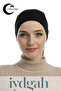 Practical Long Pipe Bonnet Hijab Bonnet Ready to Install Pipe Bonnet Bandana Wide Hair Band Plain Black - 2