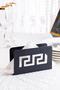 Labyrinth Motif Desktop Decorative Napkin Holder Towel Holder Black (size:15 X 11)