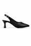 Petunya Open Back Women's Heeled Shoes-black - 3