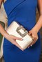 Skin Satin Women's Flower Motif Cover Detail Evening Dress Wedding Evening Bag - 2