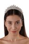 Zircon Stone Bridal Crown - Eye-Catching Elegance, Henna and Costume Crown for Weddings - 2
