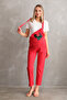 Embroidered Pregnant Gardener Jumpsuit with Front Snap Fasteners - 6
