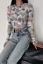 Women's Patterned Crop Blouse