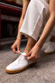 HALLA WOMEN'S WHITE STYLE DETAIL SNEAKER - 6