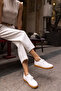 HALLA WOMEN'S WHITE STYLE DETAIL SNEAKER - 5