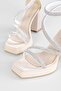 Women's Skya Ten Satin Stone Platform Heeled Shoes - 2