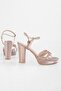 Women's Fleur Rose Honeycomb Stone Platform Heeled Shoes - 6
