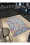 Modern Yellow Floral Floral Leafy Colorful Traditional Woven Base and Decorative Carpet Miravip615
