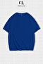 Unisex Women's and Men's Mercury Printed Special Design Oversize T-Shirt Blue - 2