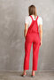 Embroidered Pregnant Gardener Jumpsuit with Front Snap Fasteners - 4