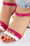 Stoned Front Thick Heeled Orthopedic Padded Women's Shoes Sandals - 3