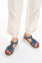 Inner and Outer Genuine Leather Orthopedic Comfort Sole Women's Sandals - 3