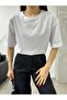 Women's Oversize Laser Cut Side Slit T-shirt - 6